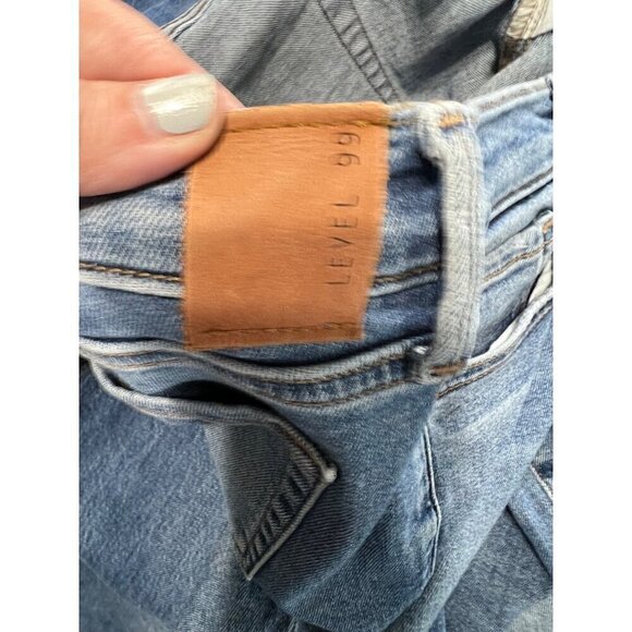 Anthropologie Level 99‎ Womens Blue Denim Bermuda Shorts Size 4/27 - Picture 5 of 14